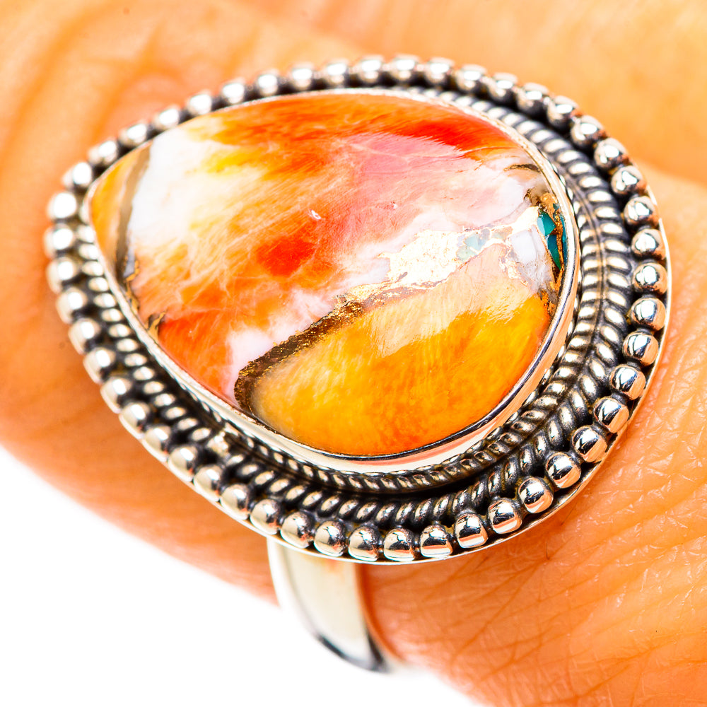 Spiny Oyster Turquoise Ring Size 8.25 (925 Sterling Silver) RING134789