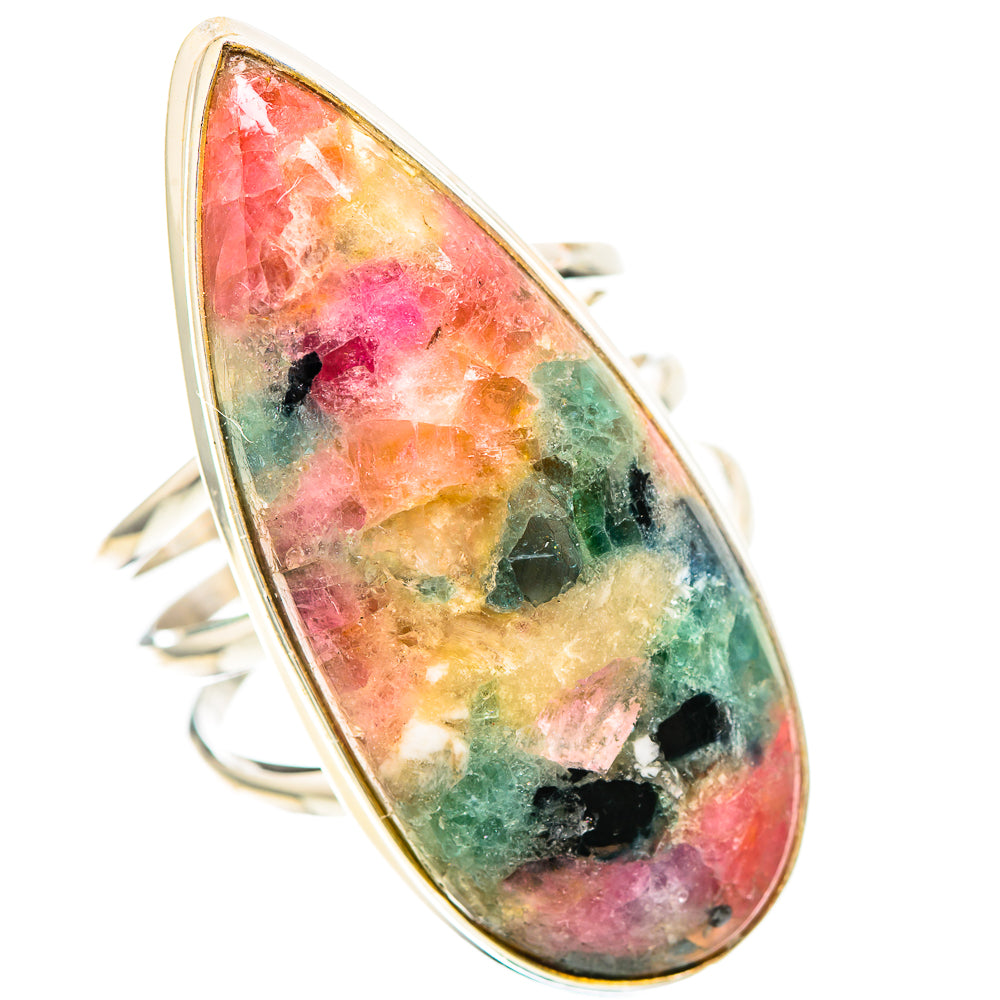 Huge Natural Tourmaline Ring Size 10.5 (925 Sterling Silver) RING137154