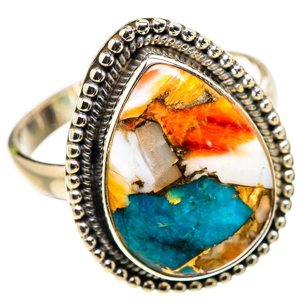 Spiny Oyster Turquoise Ring Size 10 (925 Sterling Silver) RING135646