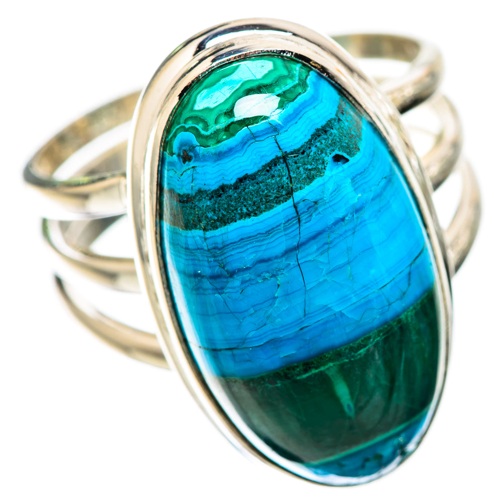 Malachite In Chrysocolla Ring Size 9 (925 Sterling Silver) RING135809