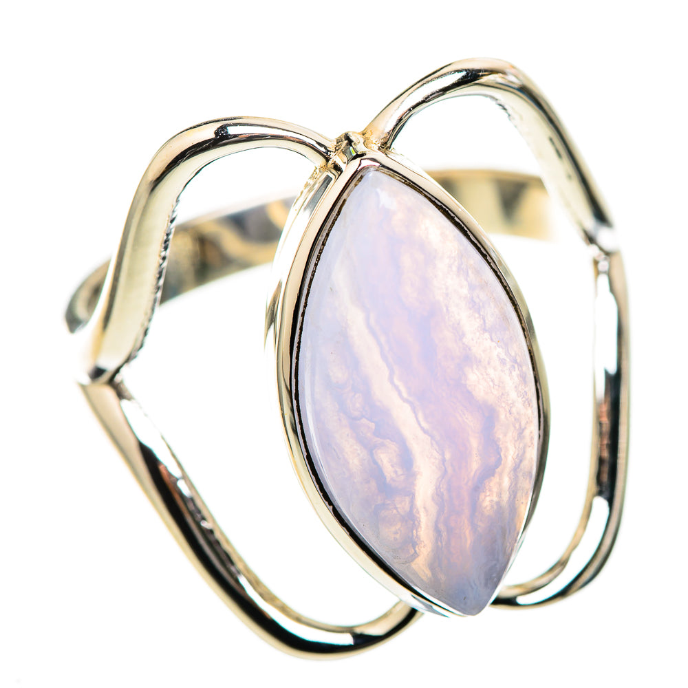 Blue Lace Agate Ring Size 10 (925 Sterling Silver) RING136260