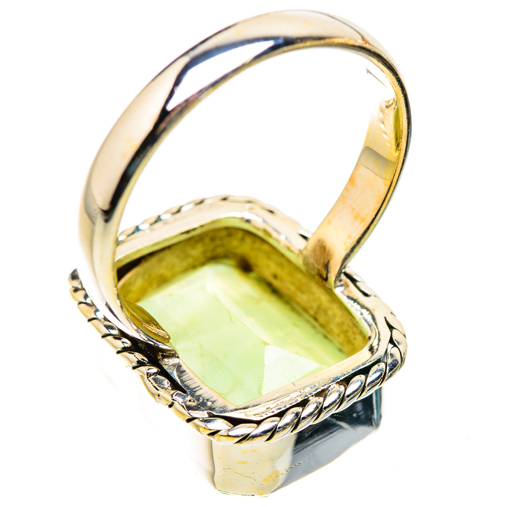 Anasilvercos Large Prehnite Ring Size 11.75 (925 Sterling Silver)