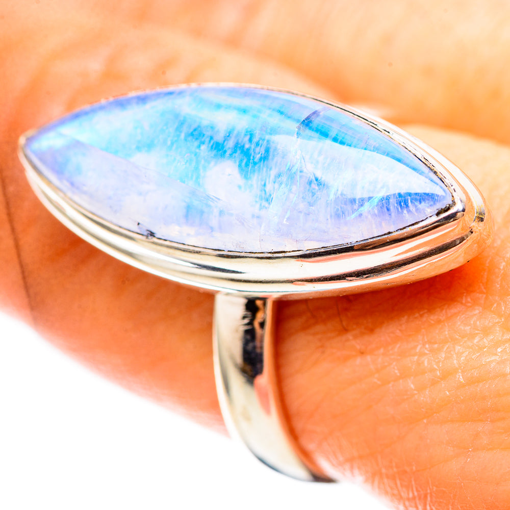 Rainbow Moonstone 925 Sterling Silver Ring Size 8.5 Ana Co R136281