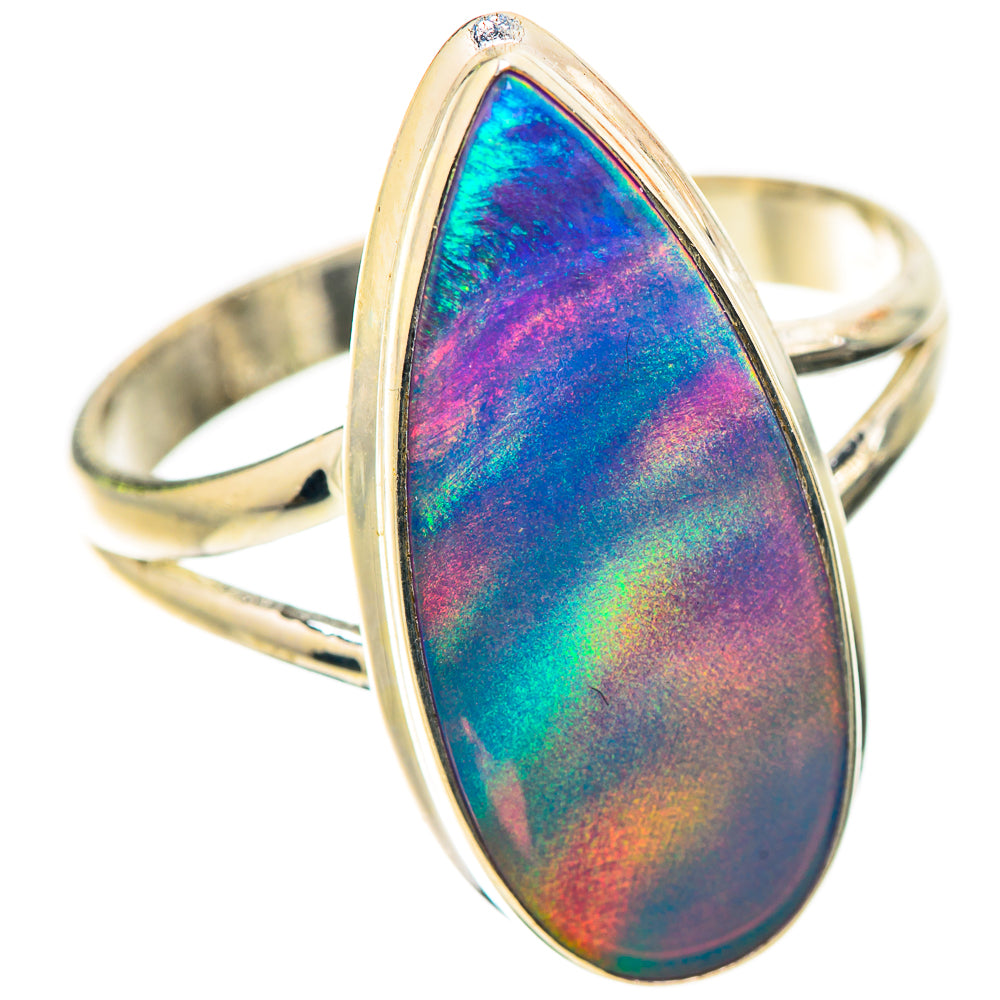 Anasilvercos Aura Opal Ring Size 10.75 (925 Sterling Silver)
