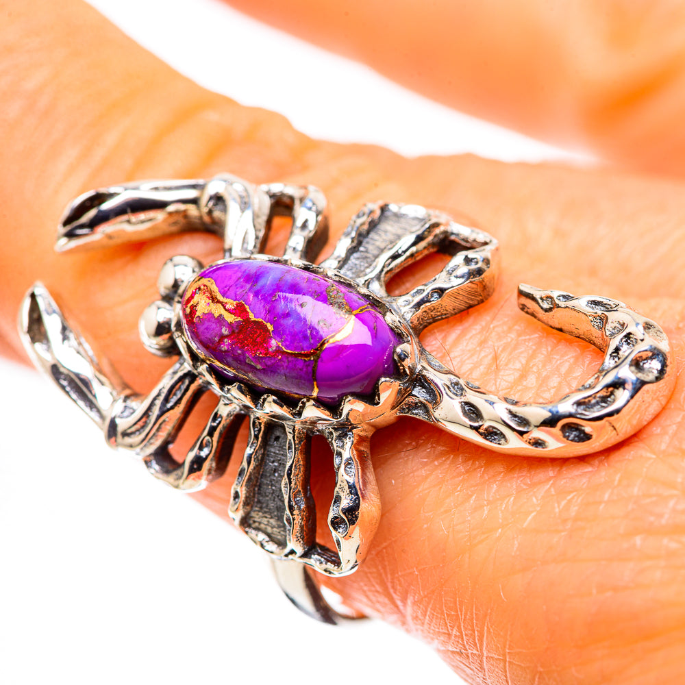 Purple Copper Composite Turquoise Ring Size 9 (925 Sterling Silver) RING136014