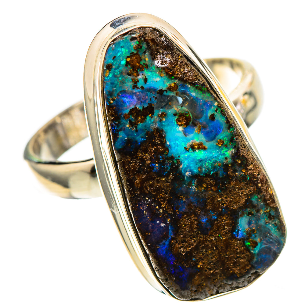 Boulder Opal 925 Sterling Silver Ring Size 8.25 (925 Sterling Silver) RING137689