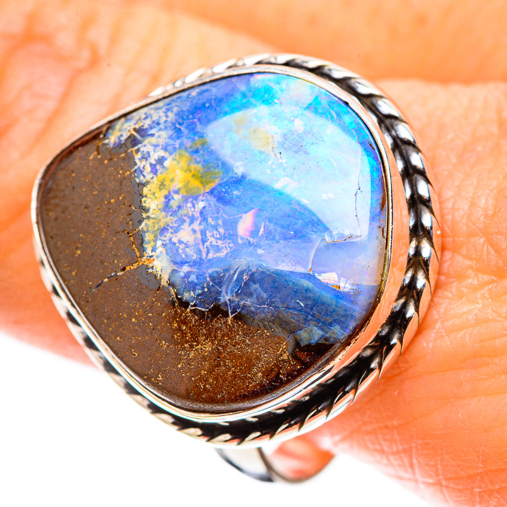 Boulder Opal 925 Sterling Silver Ring Size 10.25 (925 Sterling Silver) RING137617