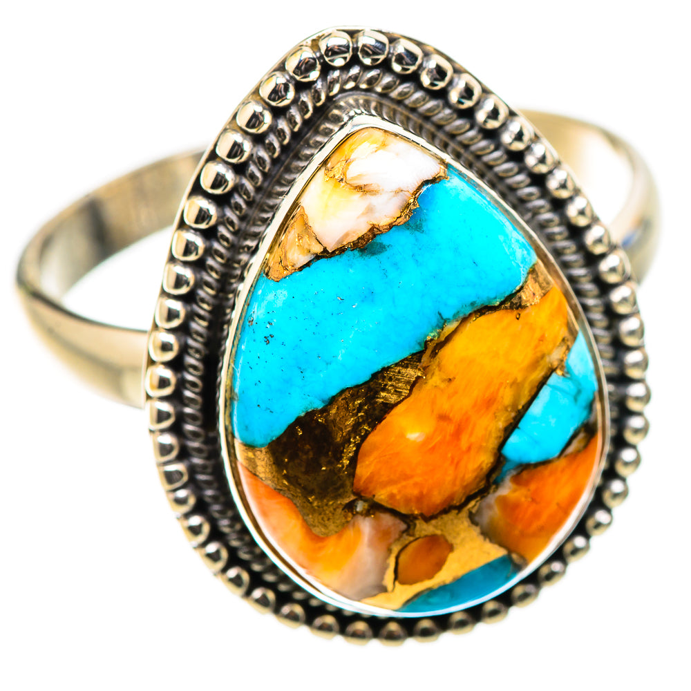 Anasilvercos Spiny Oyster Turquoise Ring Size 11.75 (925 Sterling Silver)