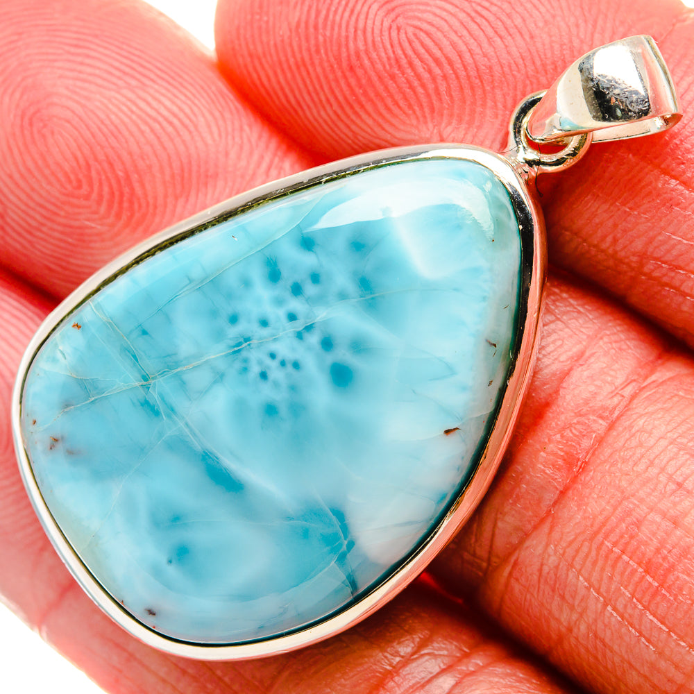 Larimar Pendant 1 3/4" (925 Sterling Silver) PD37094