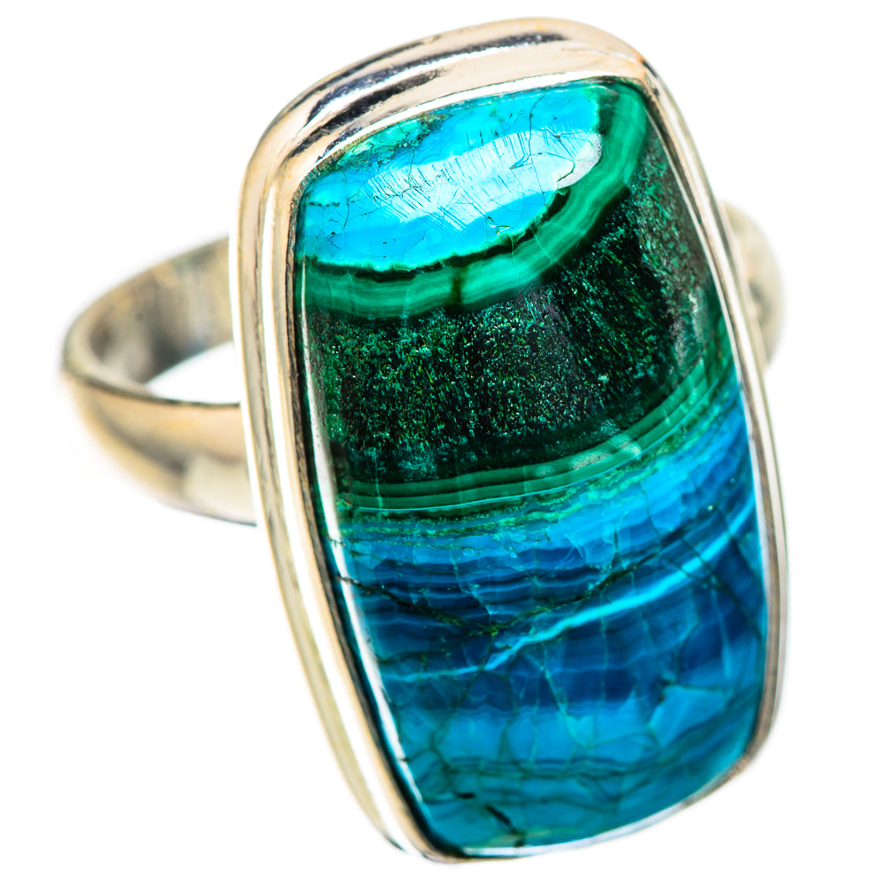 Malachite In Chrysocolla Ring Size 8.25 (925 Sterling Silver) RING135834
