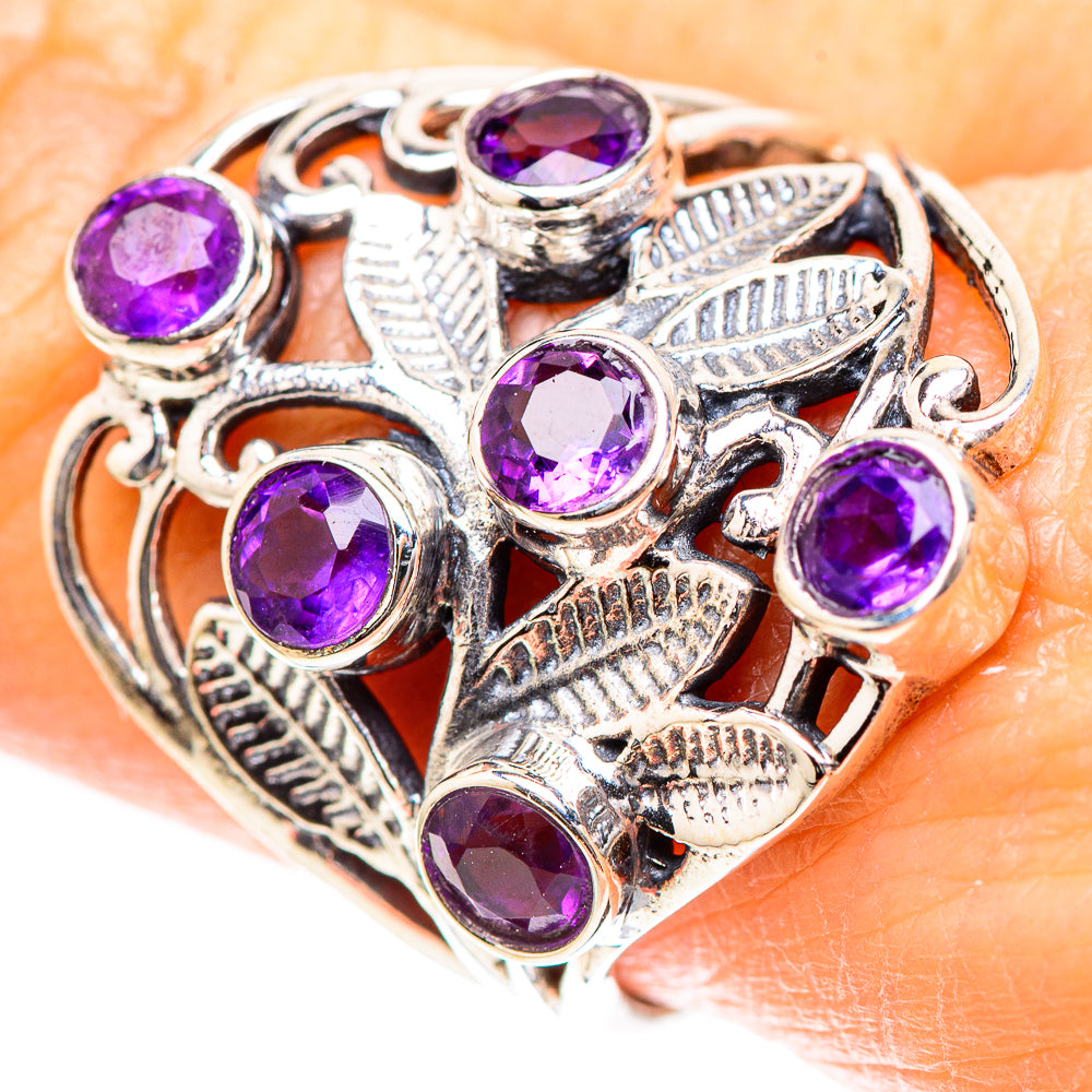 Faceted Amethyst 925 Sterling Silver Ring Size 9 (925 Sterling Silver) RING137182