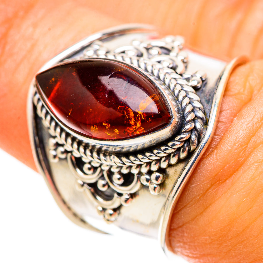 Baltic Amber Ring Size 7.25 (925 Sterling Silver) RING134814