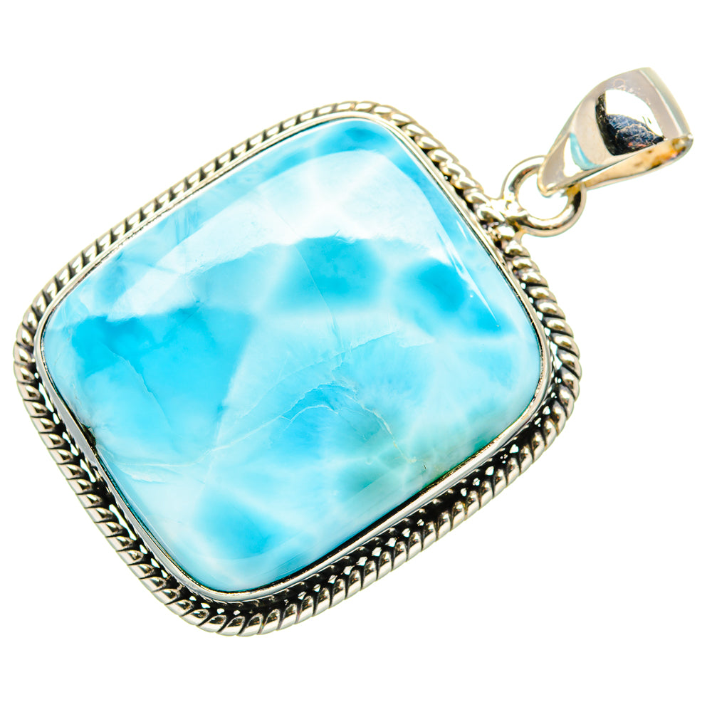 Larimar Pendant 1 1/2"  (925 Sterling Silver) PD36926