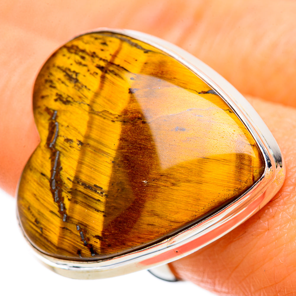 Large Tiger Eye Ring Size 8 (925 Sterling Silver) RING135982