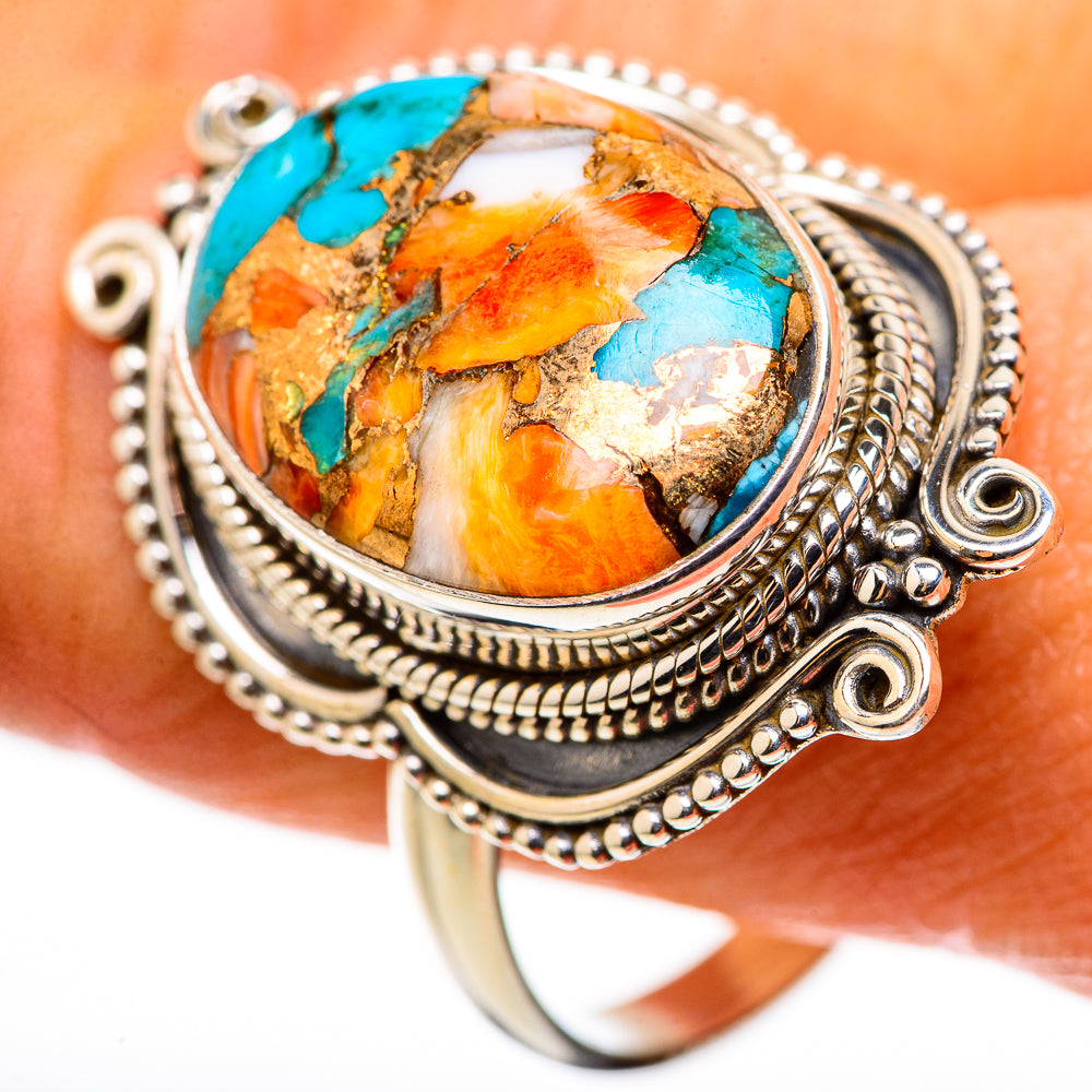 Spiny Oyster Turquoise Ring Size 13 (925 Sterling Silver) RING134677