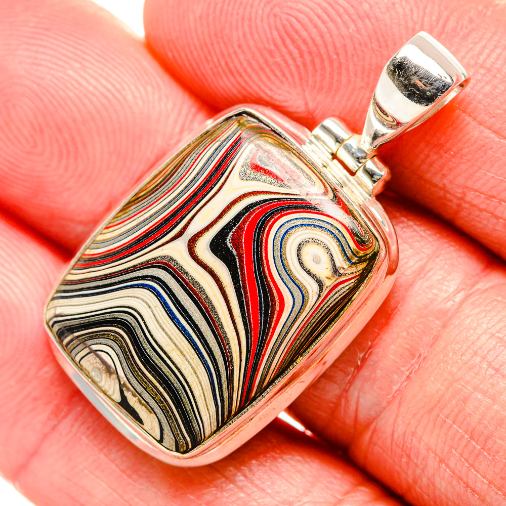 Fordite Pendant 1 1/2" (925 Sterling Silver) PD36864