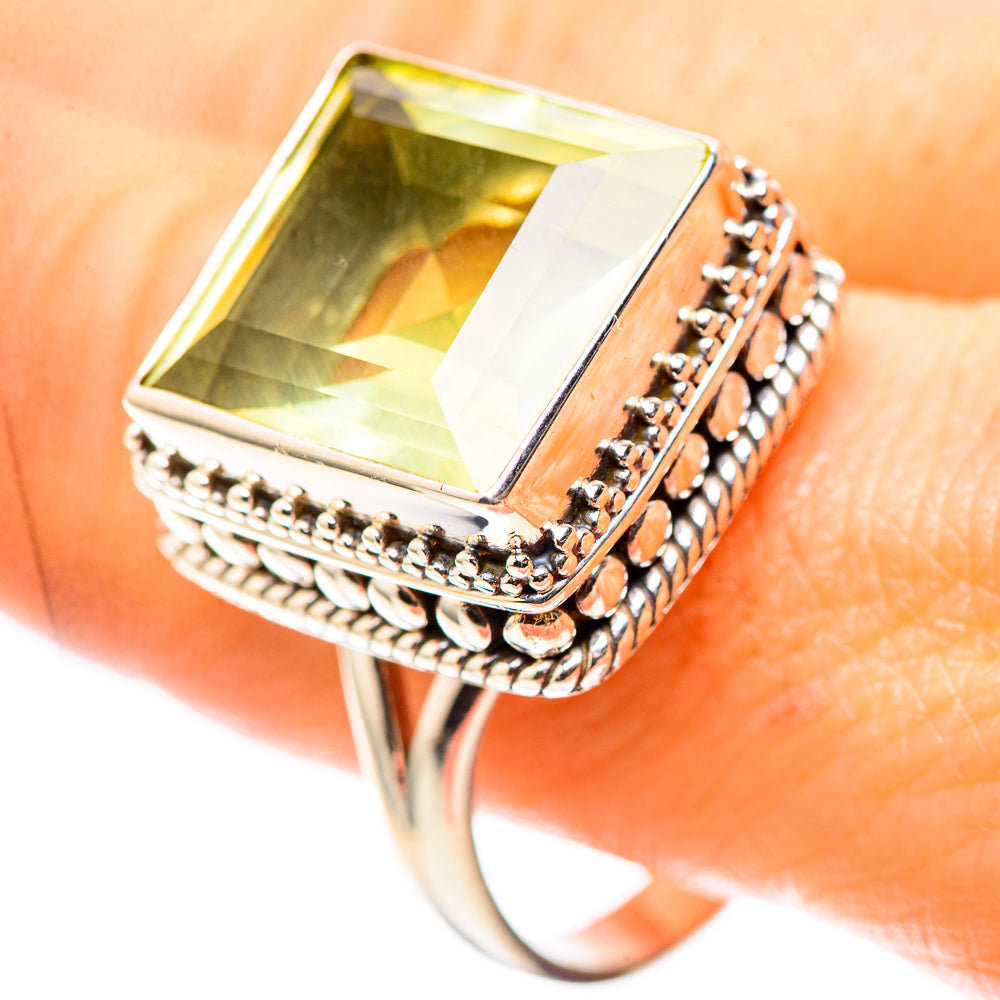 Large Faceted Citrine 925 Sterling Silver Ring Size 11.75 (925 Sterling Silver) RING137541