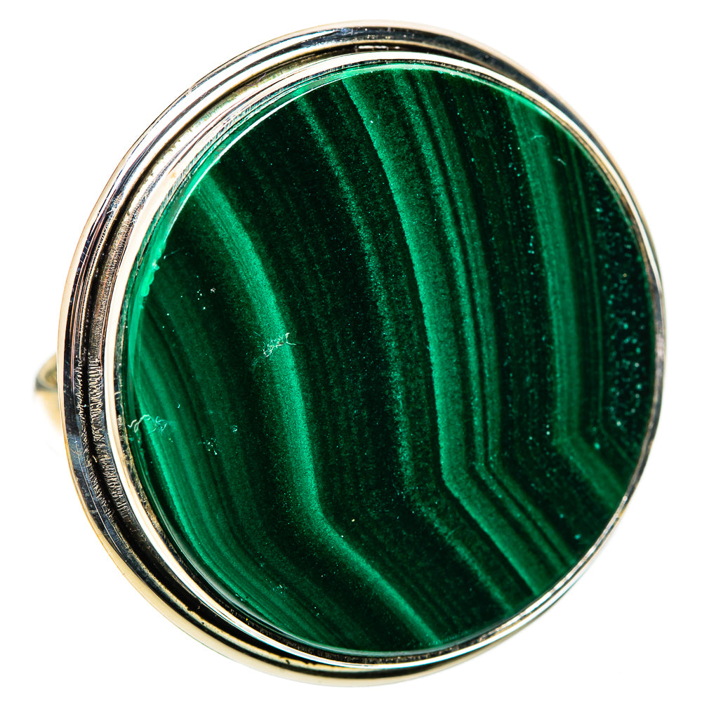 Huge Malachite Ring Size 8.5 (925 Sterling Silver) RING136201