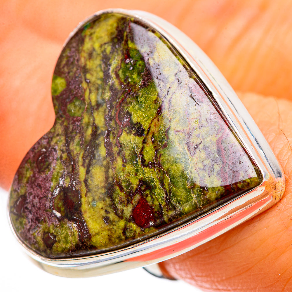 Large Dragon's Blood Jasper Ring Size 7.25 (925 Sterling Silver) RING135906