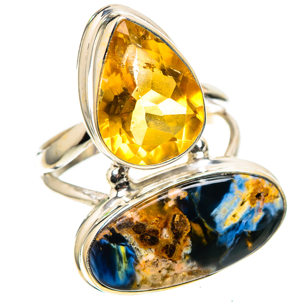 Large Pietersite, Citrine 925 Sterling Silver Ring Size 7.25 (925 Sterling Silver) RING137785