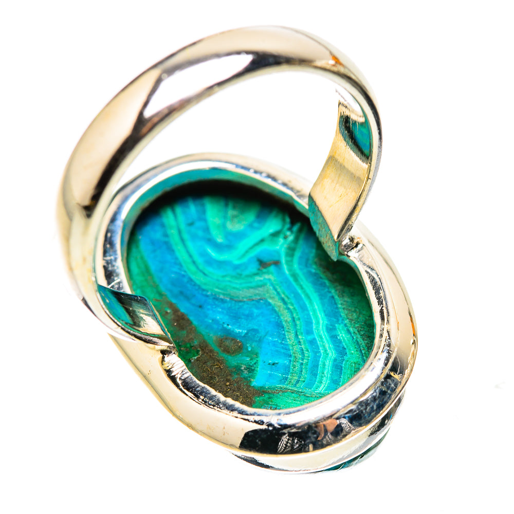 Anasilvercos Malachite In Chrysocolla Ring Size 6 (925 Sterling Silver)