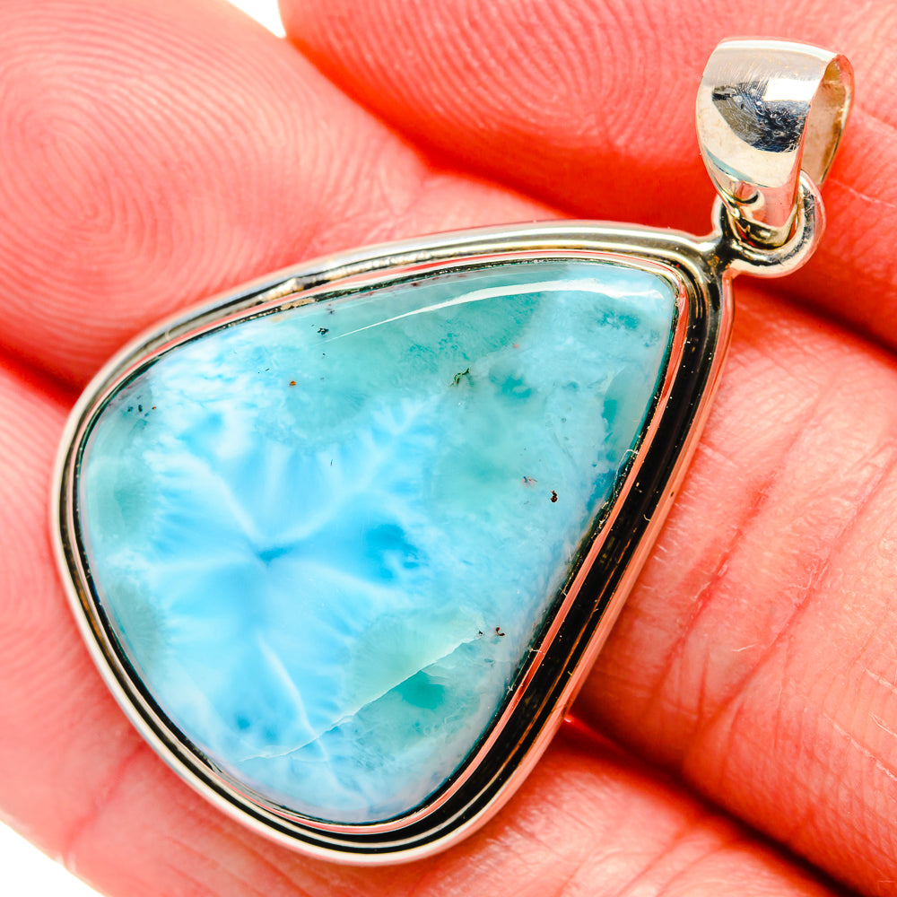 Larimar Pendant 1 3/4"  (925 Sterling Silver) PD36897