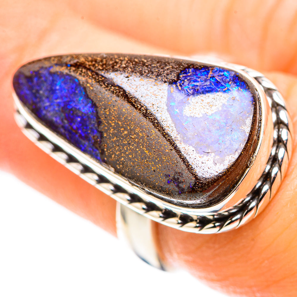 Australian Boulder Opal Ring Size 6.5 (925 Sterling Silver) RING136905