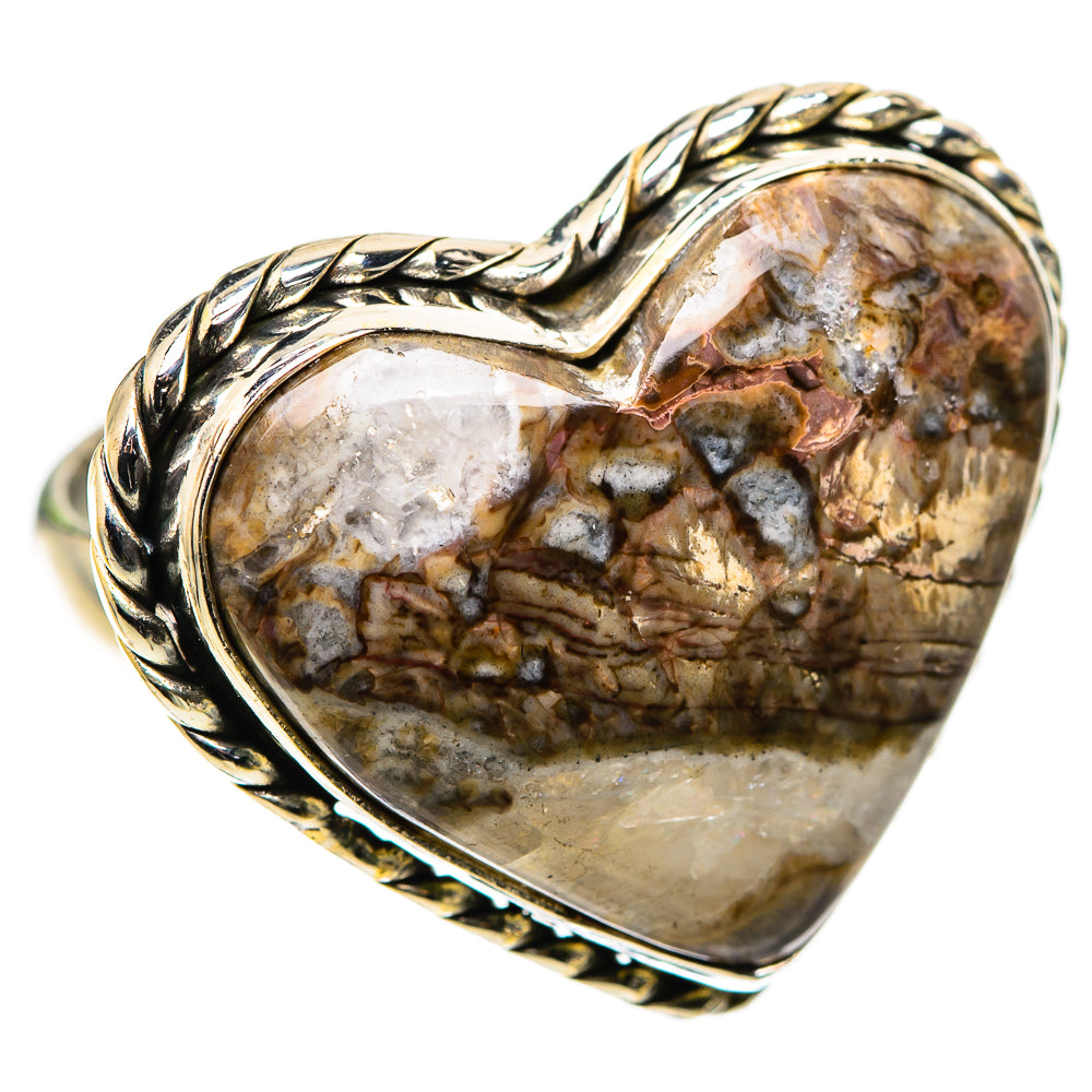 Large Mushroom Rhyolite Ring Size 7.25 (925 Sterling Silver) RING136165