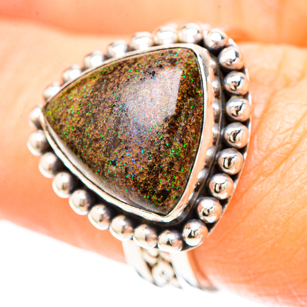 Andamooka Opal Ring Size 7.25 (925 Sterling Silver) RING137023