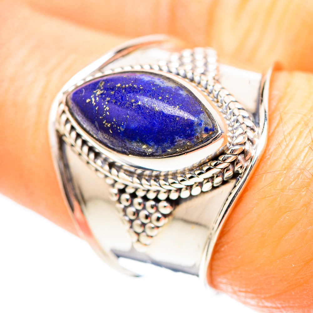 Lapis Lazuli 925 Sterling Silver Ring Size 7.25 (925 Sterling Silver) RING137205