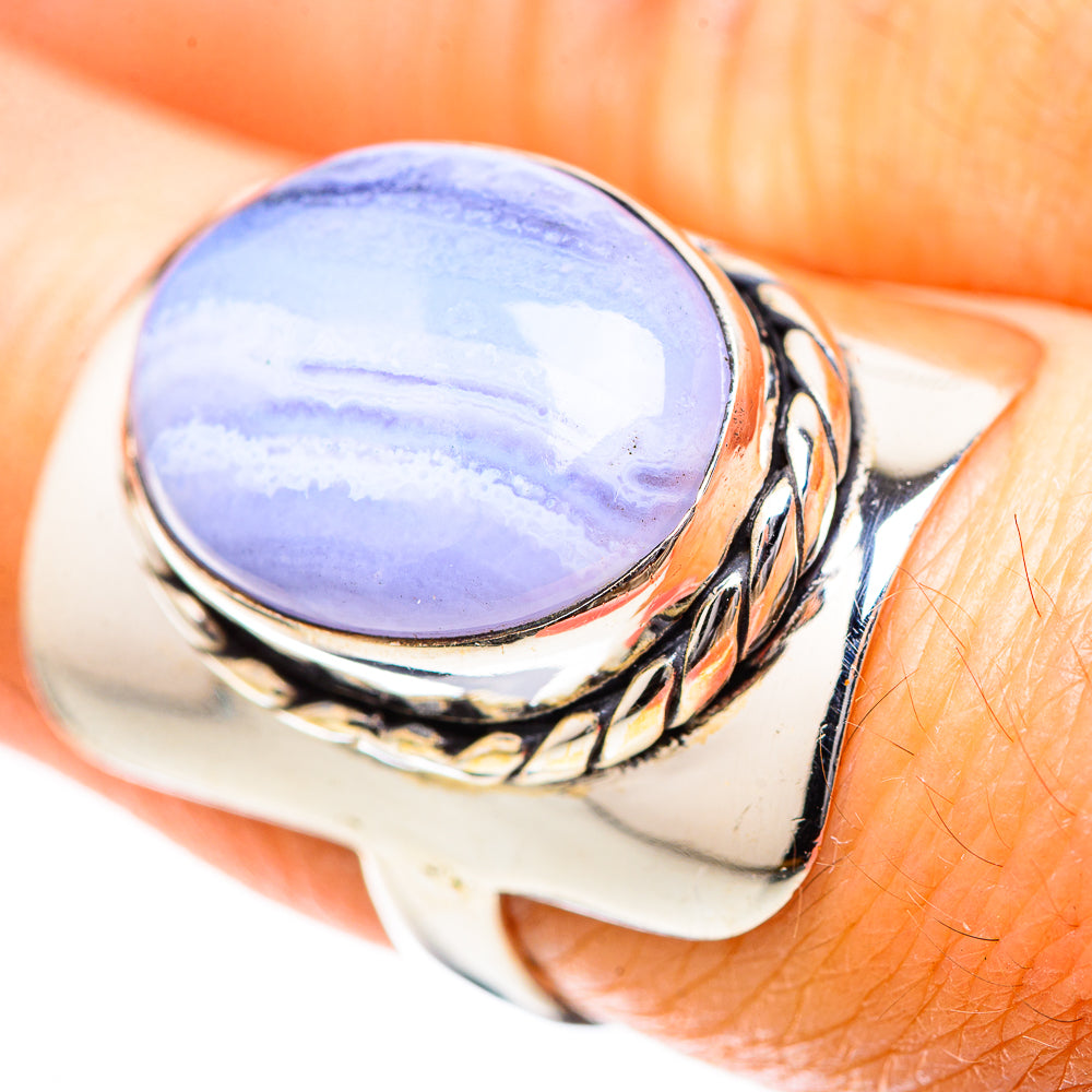 Blue Lace Agate 925 Sterling Silver Ring Size 7 Ana Co R136221