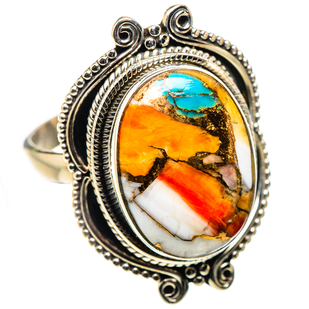 Anasilvercos Spiny Oyster Turquoise Ring Size 10.75 (925 Sterling Silver)