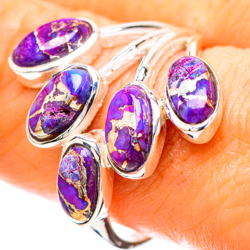 Purple Copper Composite Turquoise Ring Size 9.75 (925 Sterling Silver) RING137044