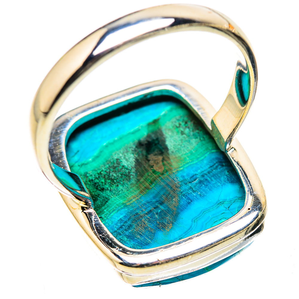 Large Malachite In Chrysocolla Ring Size 11.25 (925 Sterling Silver) RING135545