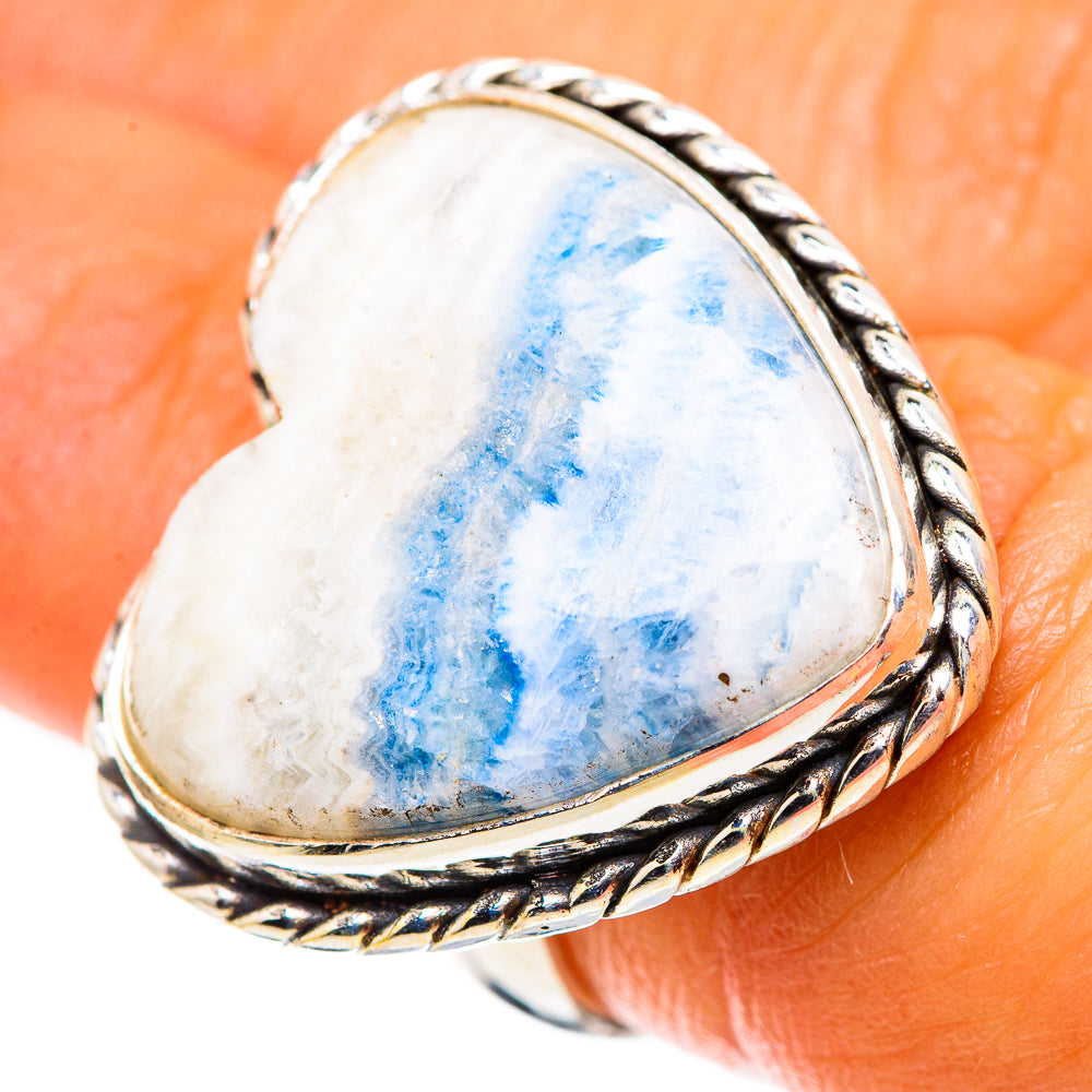 Blue Scheelite Ring Size 6.25 (925 Sterling Silver) RING134846