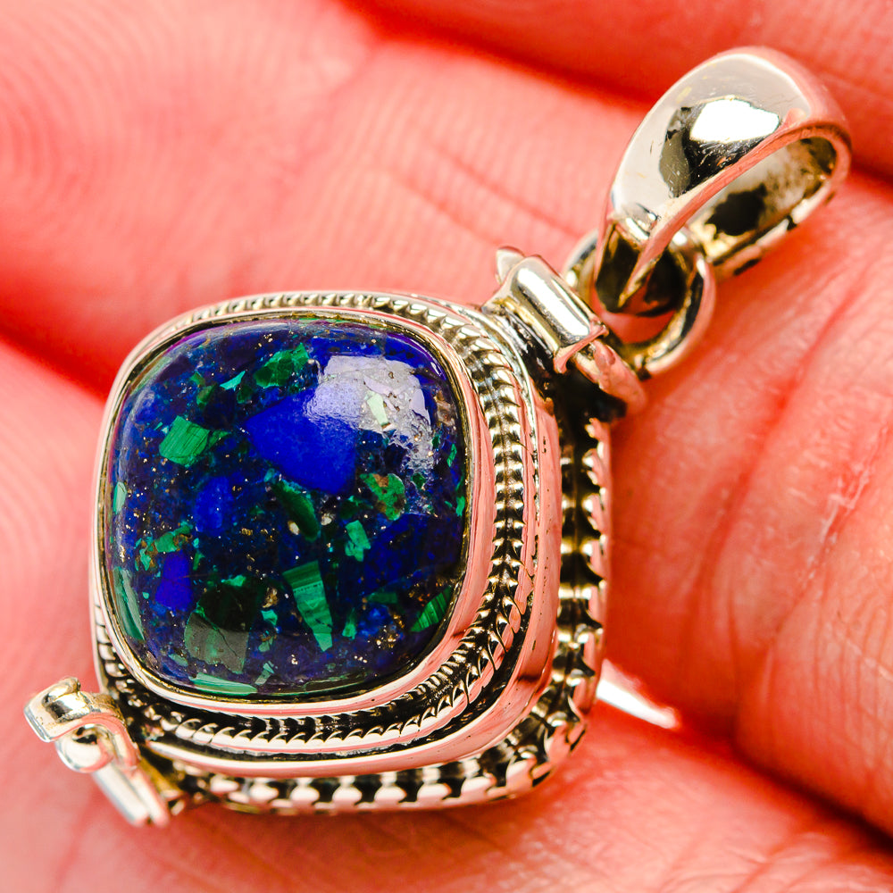 Poison Azurite 925 Sterling Silver Pendant 1 1/4" (925 Sterling Silver) PD37676