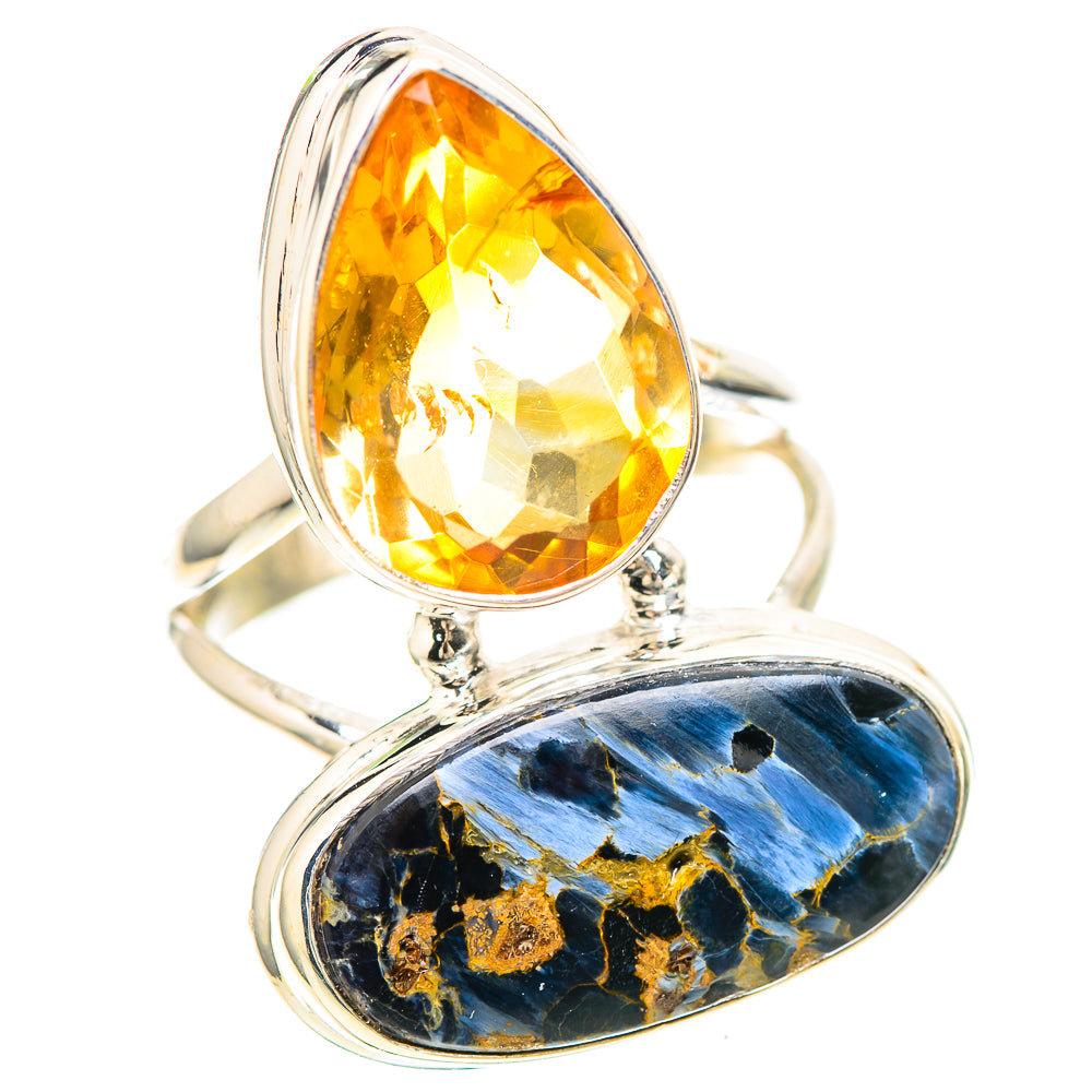 Large Pietersite, Citrine Ring Size 8 (925 Sterling Silver) RING137161