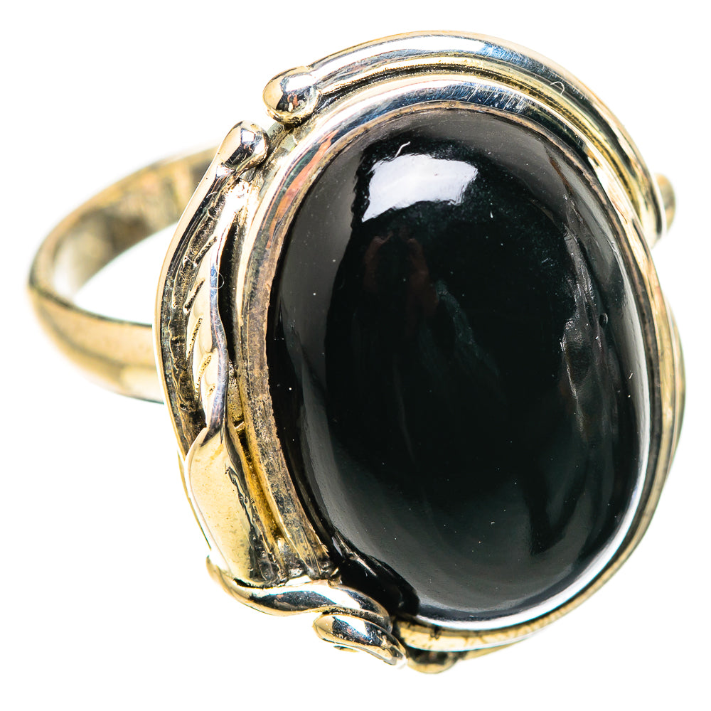 Anasilvercos Black Onyx Ring Size 8 (925 Sterling Silver)