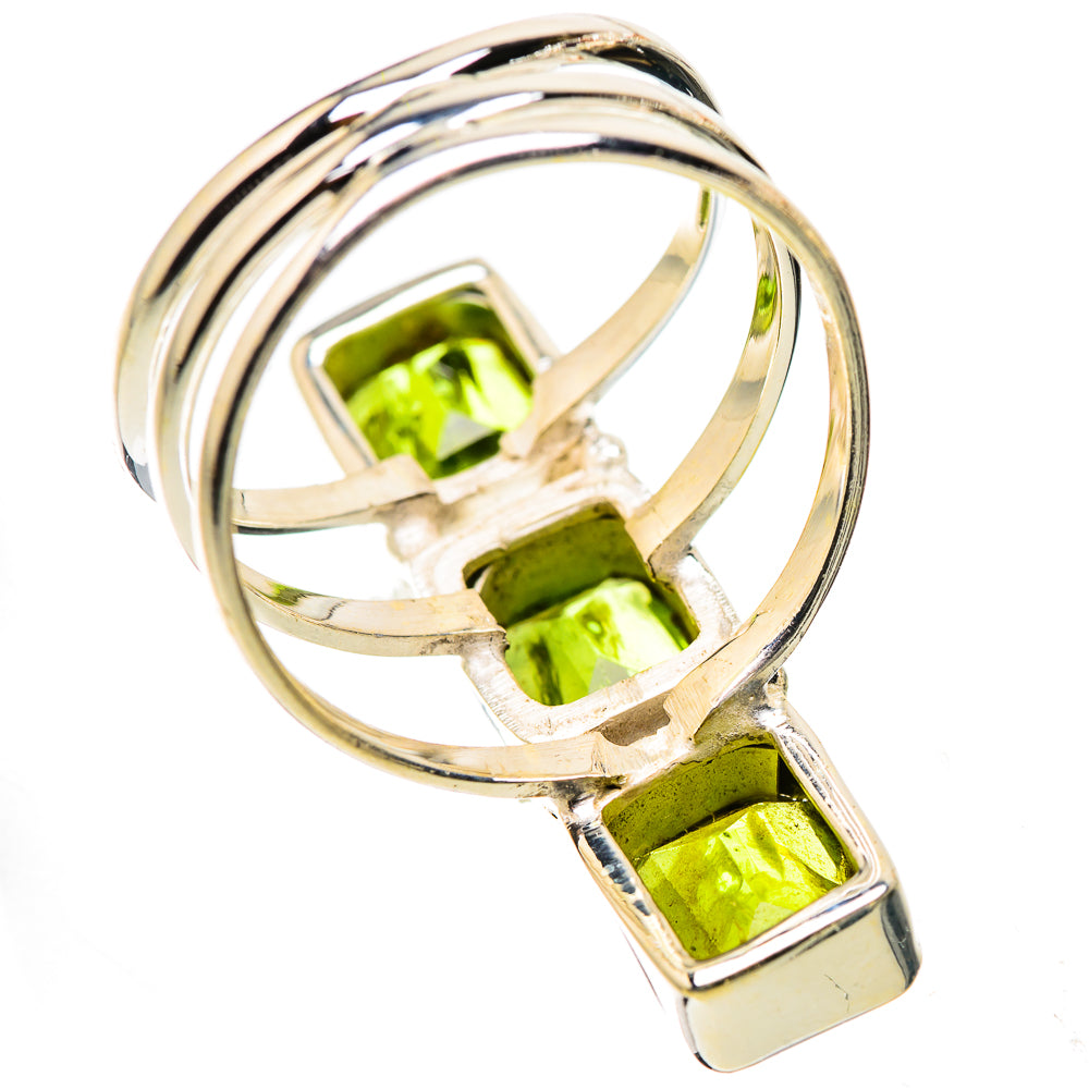 Anasilvercos Large Peridot Ring Size 9 (925 Sterling Silver)