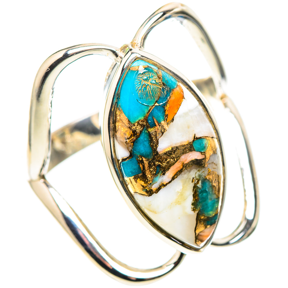 Spiny Oyster Turquoise Ring Size 7.25 (925 Sterling Silver) RING136785