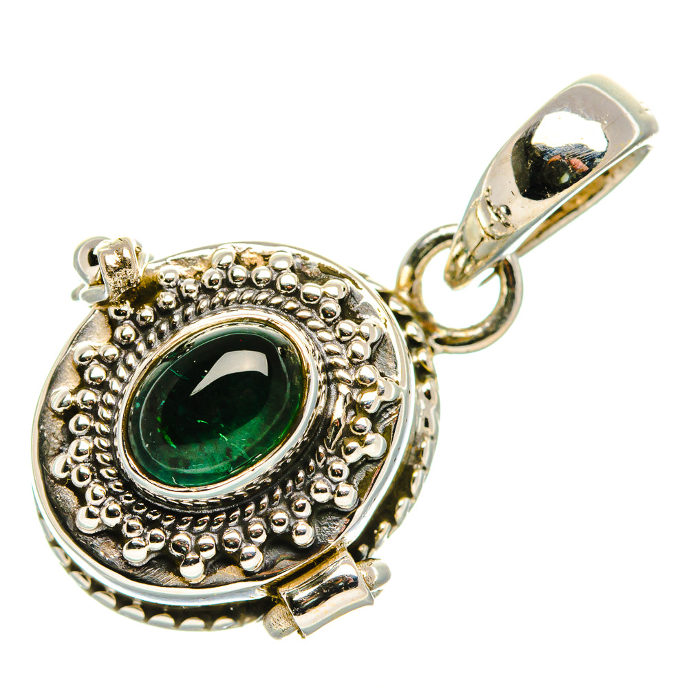 Poison Green Aventurine Pendant 1 1/8" (925 Sterling Silver) PD37491