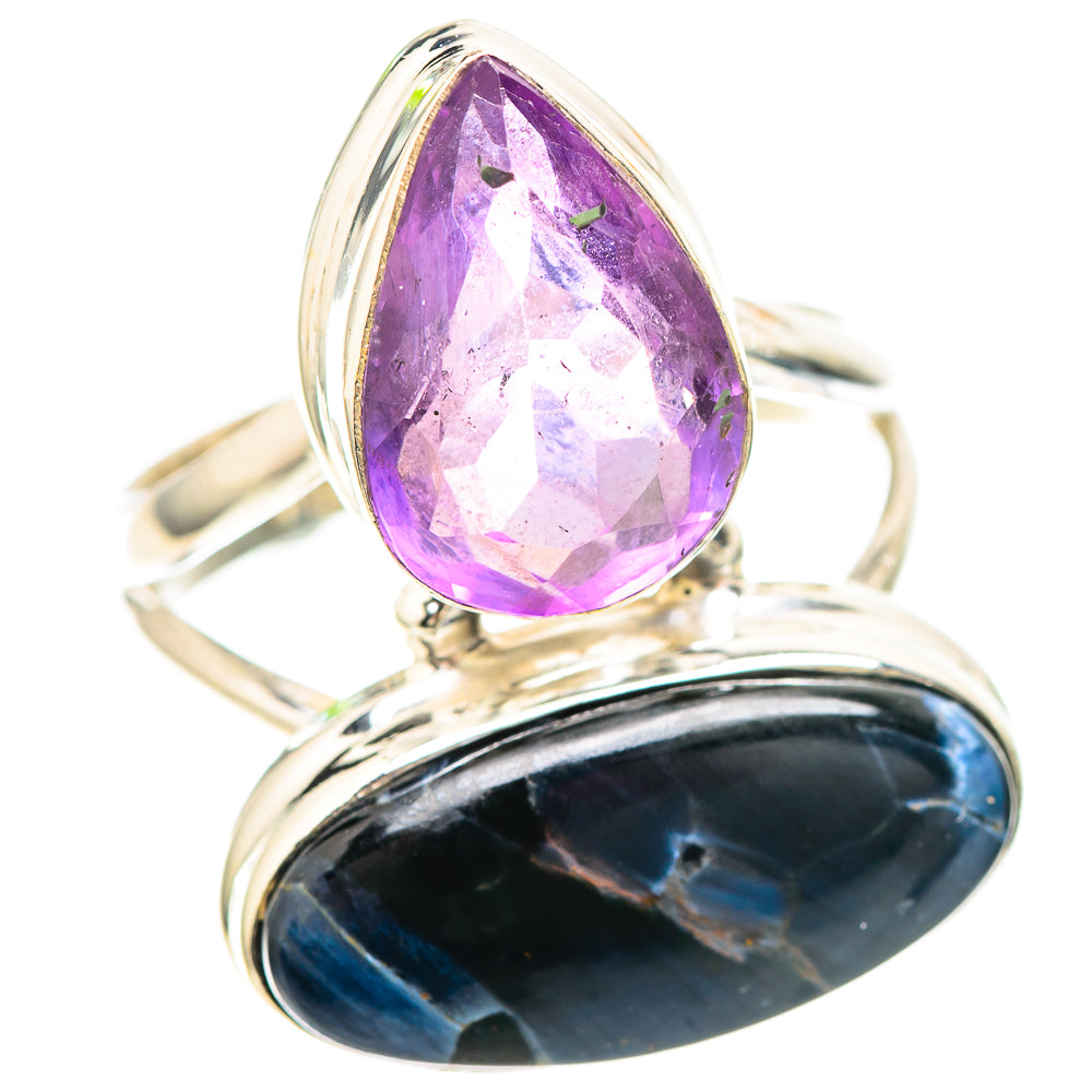 Large Pietersite, Amethyst 925 Sterling Silver Ring Size 9 (925 Sterling Silver) RING137331