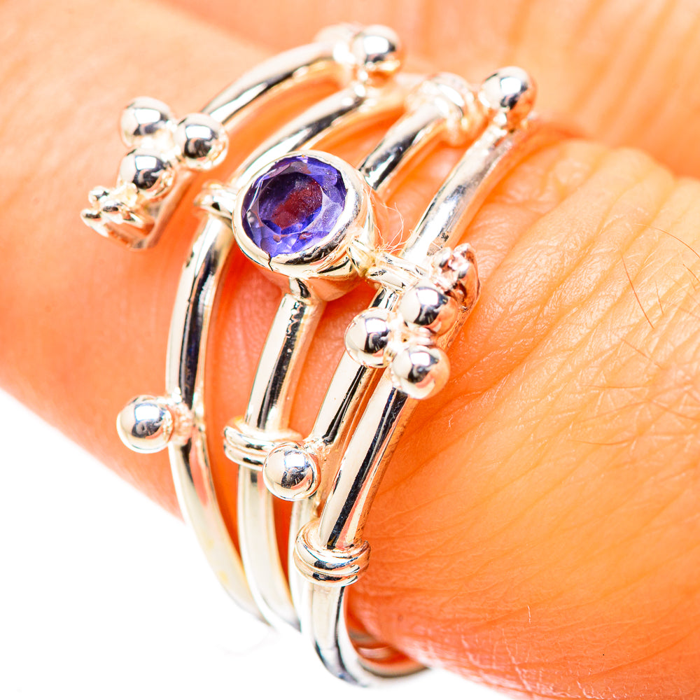 Faceted Tanzanite Ring Size 7.25 (925 Sterling Silver) RING135539