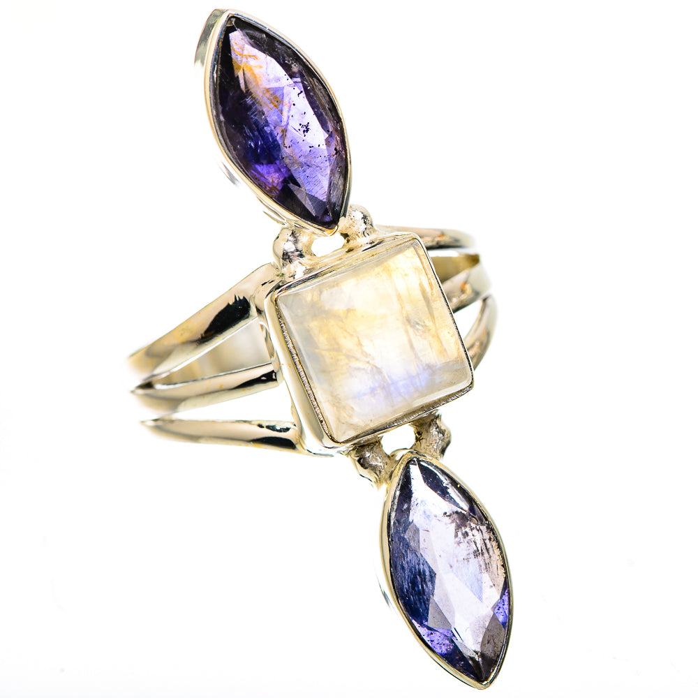 Rainbow Moonstone, Tanzanite Ring Size 8.25 (925 Sterling Silver) RING135226