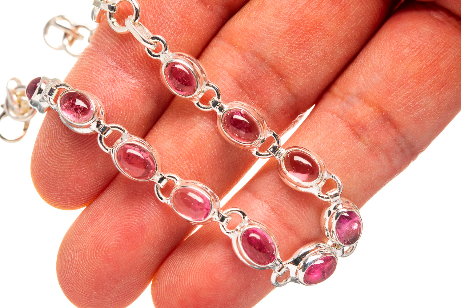 Pink Tourmaline Bracelets handcrafted by Anasilvercos - BR876364