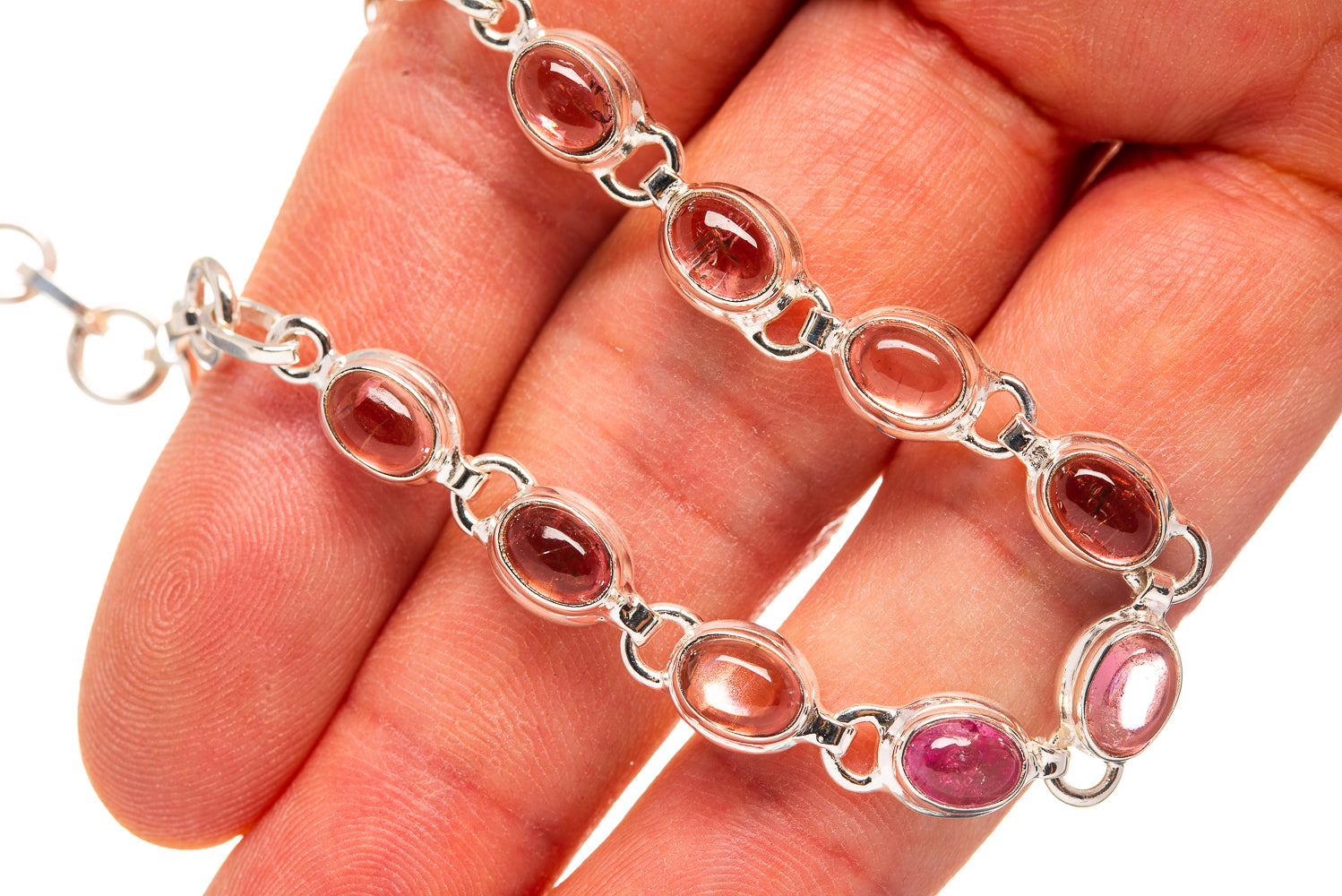 Pink Tourmaline Bracelets handcrafted by Anasilvercos - BR876365