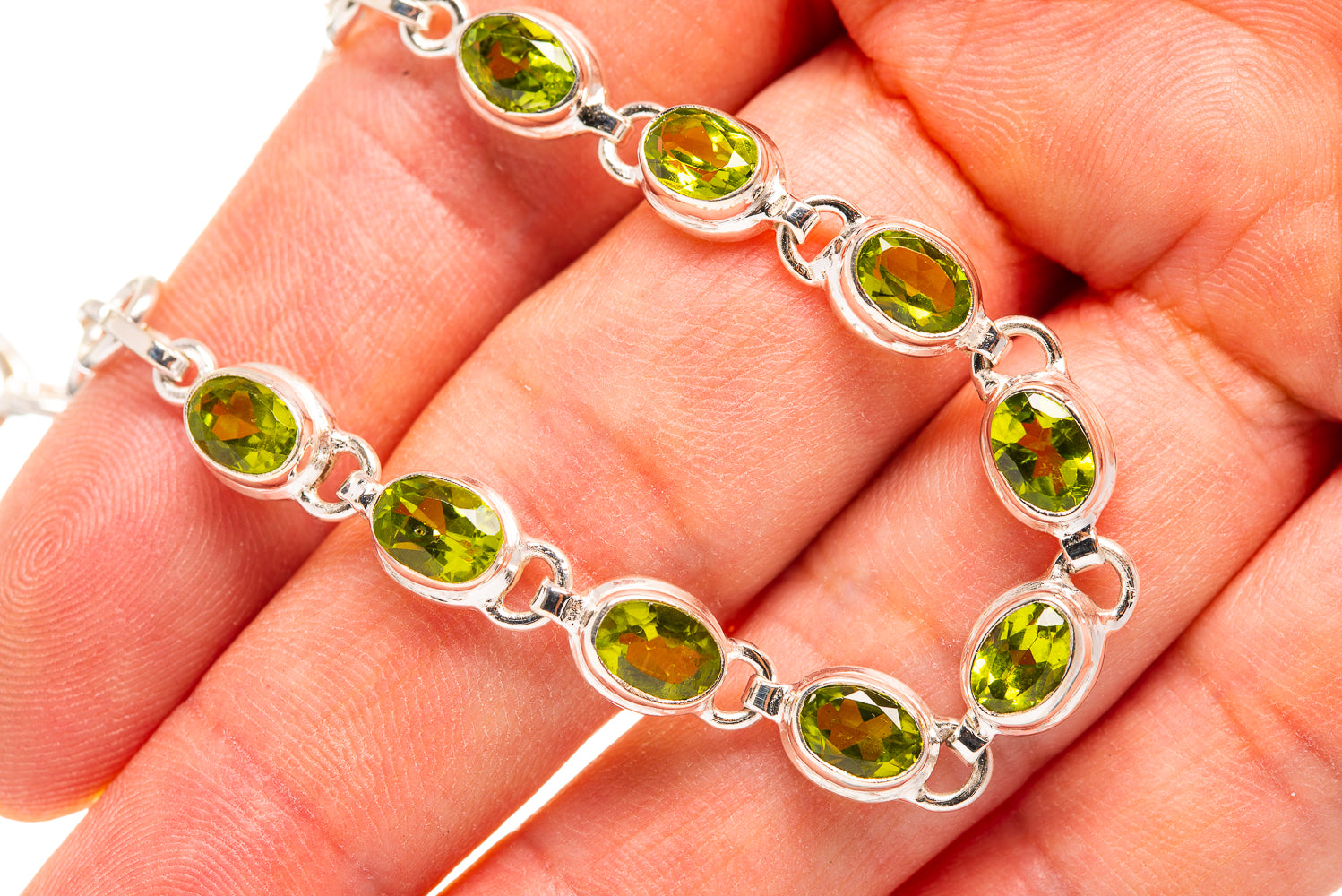 Peridot Bracelets handcrafted by Anasilvercos - BR876369