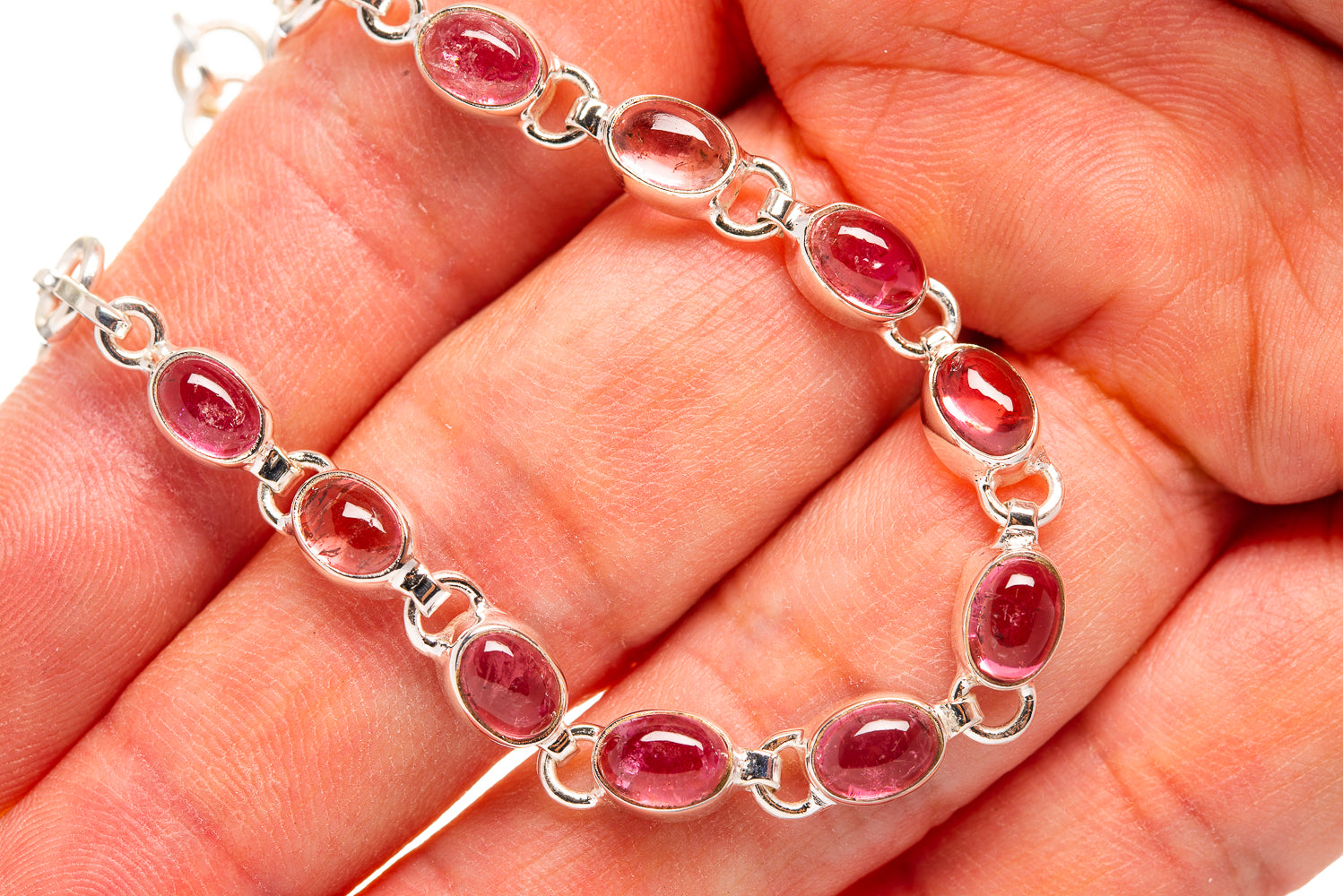 Pink Tourmaline Bracelets handcrafted by Anasilvercos - BR876370