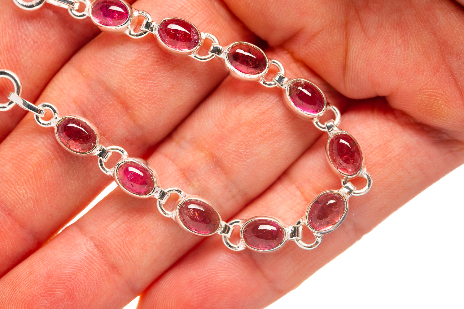 Pink Tourmaline Bracelets handcrafted by Anasilvercos - BR876372