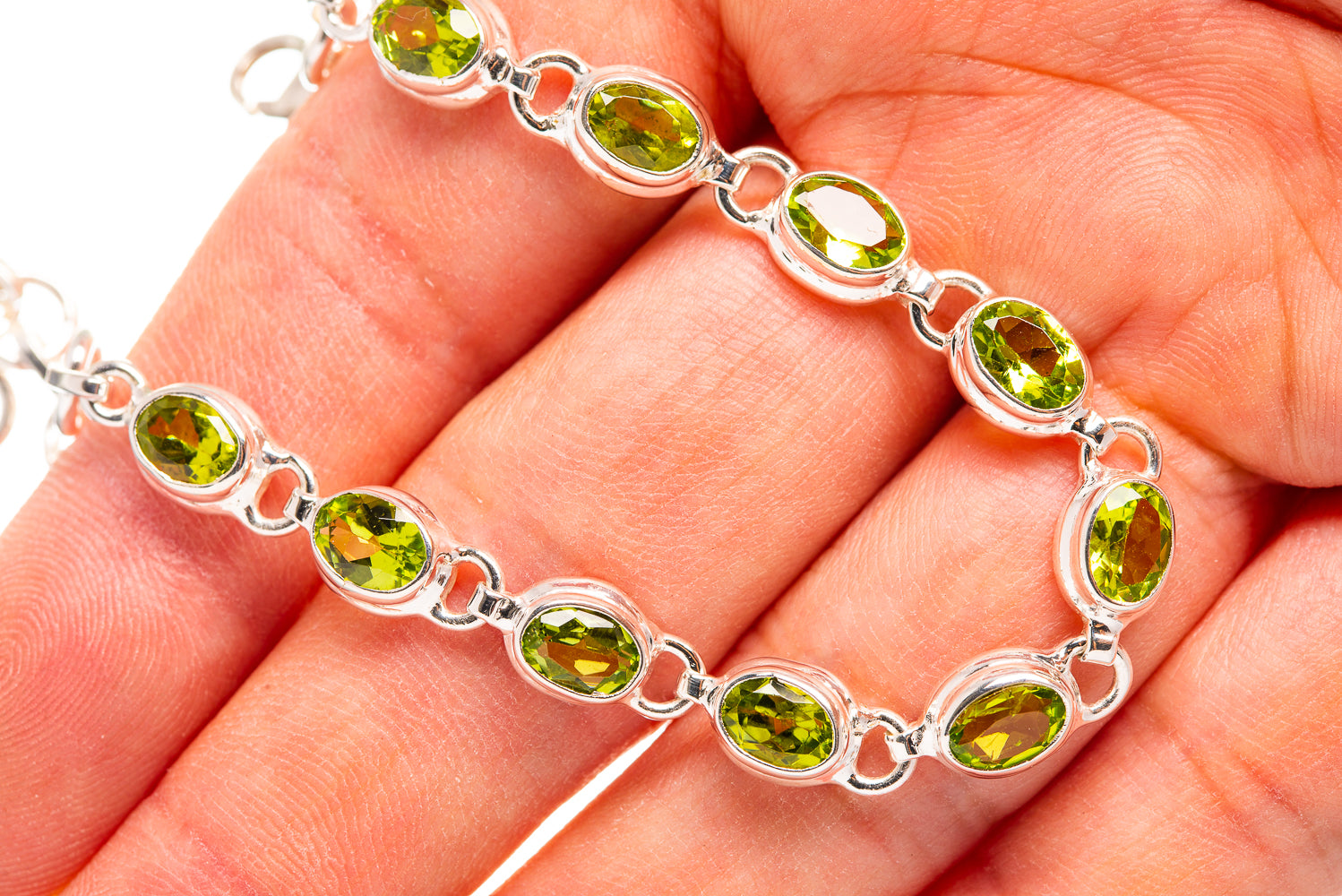 Peridot Bracelets handcrafted by Anasilvercos - BR876377